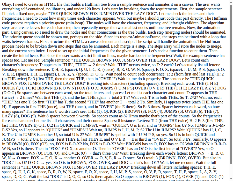 Model I R62 – rendered output